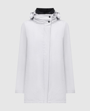 Herno Gray down jacket with logo print PI00282DL11123