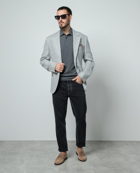 Brunello Cucinelli Gray polo shirt M29800125