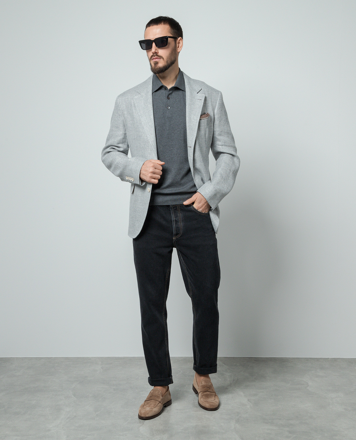 

Gray polo shirt Brunello Cucinelli, Grey