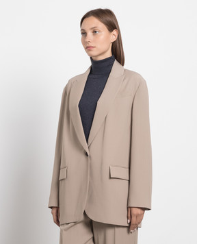 Brunello Cucinelli Beige jacket with monil chain MH5802484P