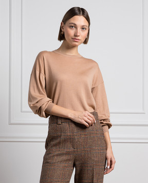 Ballantyne Brown straight-cut woolen jumper B1P68616W02
