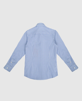Stefano Ricci Children's blue checked shirt YC002317LJ1863