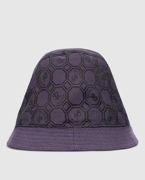 Stefano Ricci Kids purple panama with metal logo YVF4550P22000J