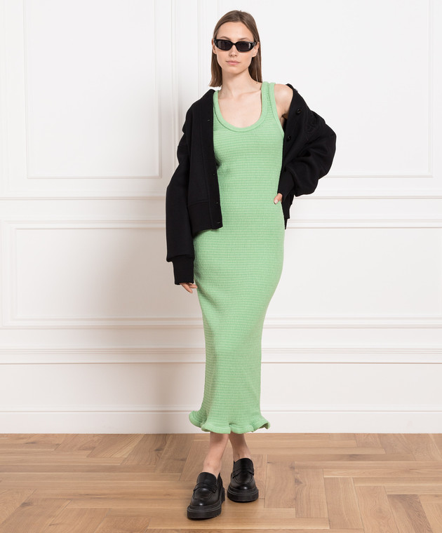 Jil Sander - Green dress with a reaper effect J02CT0134J74450 - shop with European delivery at Symbol Jil Sander - Green dress with a reaper effect J02CT0134J74450 - shop with European delivery at Symbol