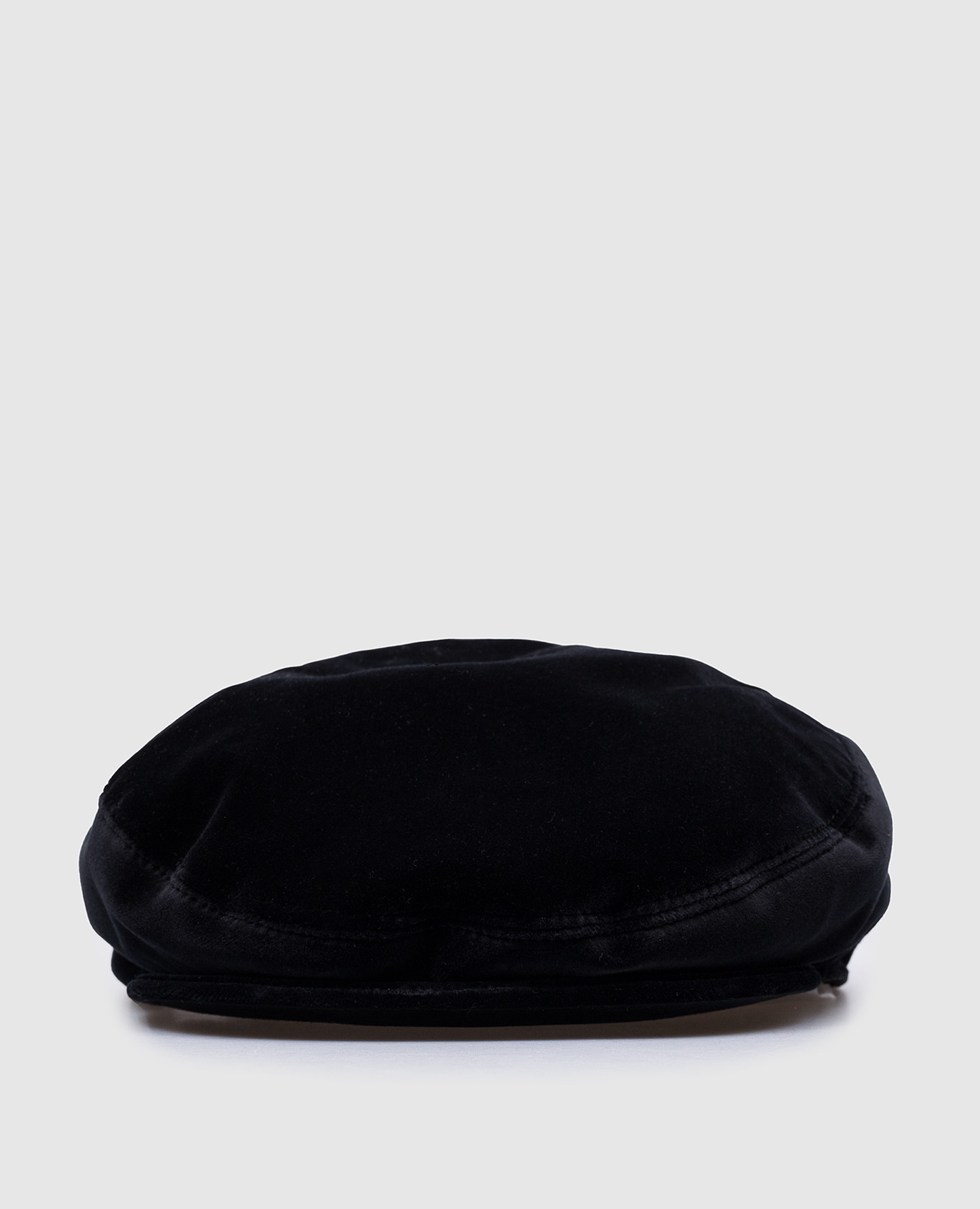 

Black velvet cap with metallic logo patch Dolce&Gabbana