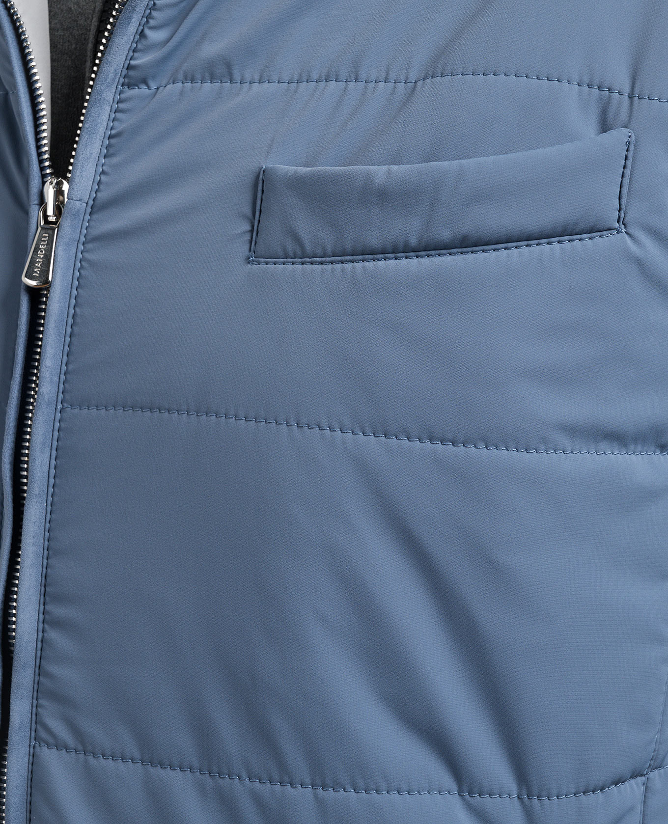 Blue quilted vest Enrico Mandelli 5