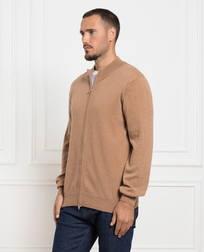 Cashmere&Whiskey Brown cashmere cardigan MU8671312341R