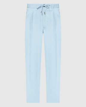 Enrico Mandelli Blue pants made of wool GYM02B4531