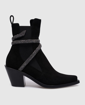 Rene Caovilla Black suede boots C11813065