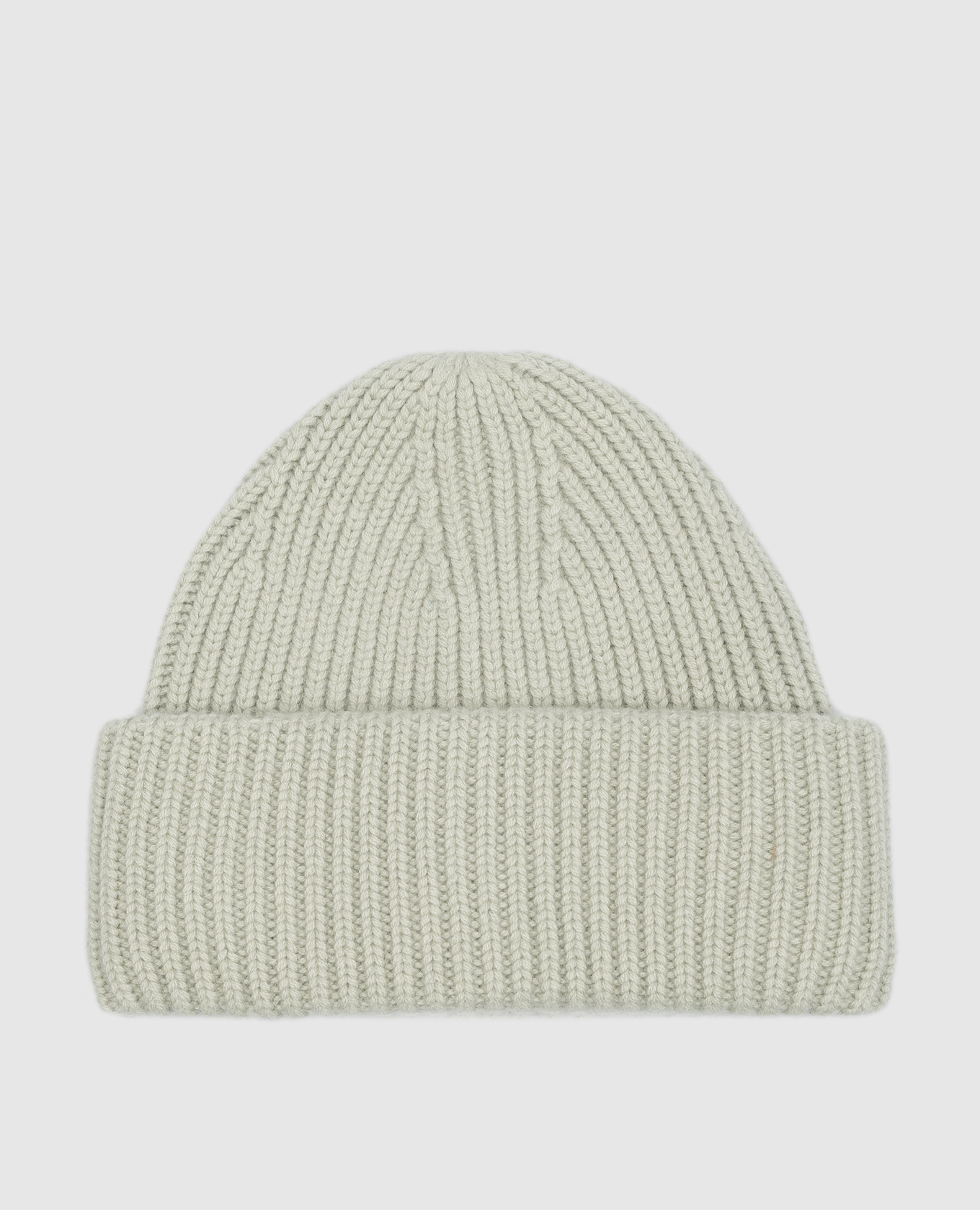 Gray cap made of wool and cashmere yves salomon
