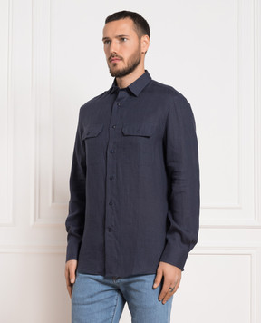 Brunello Cucinelli Blue hemp shirt MQ6590626