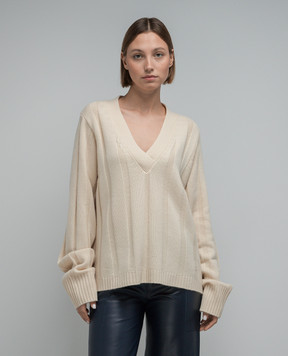 AERON Hall beige pullover made of wool and cashmere HALL