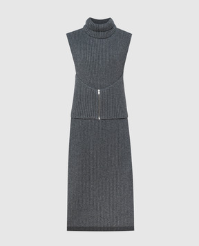 Jil Sander Gray dress made of wool with a scar J02CT0220J14511