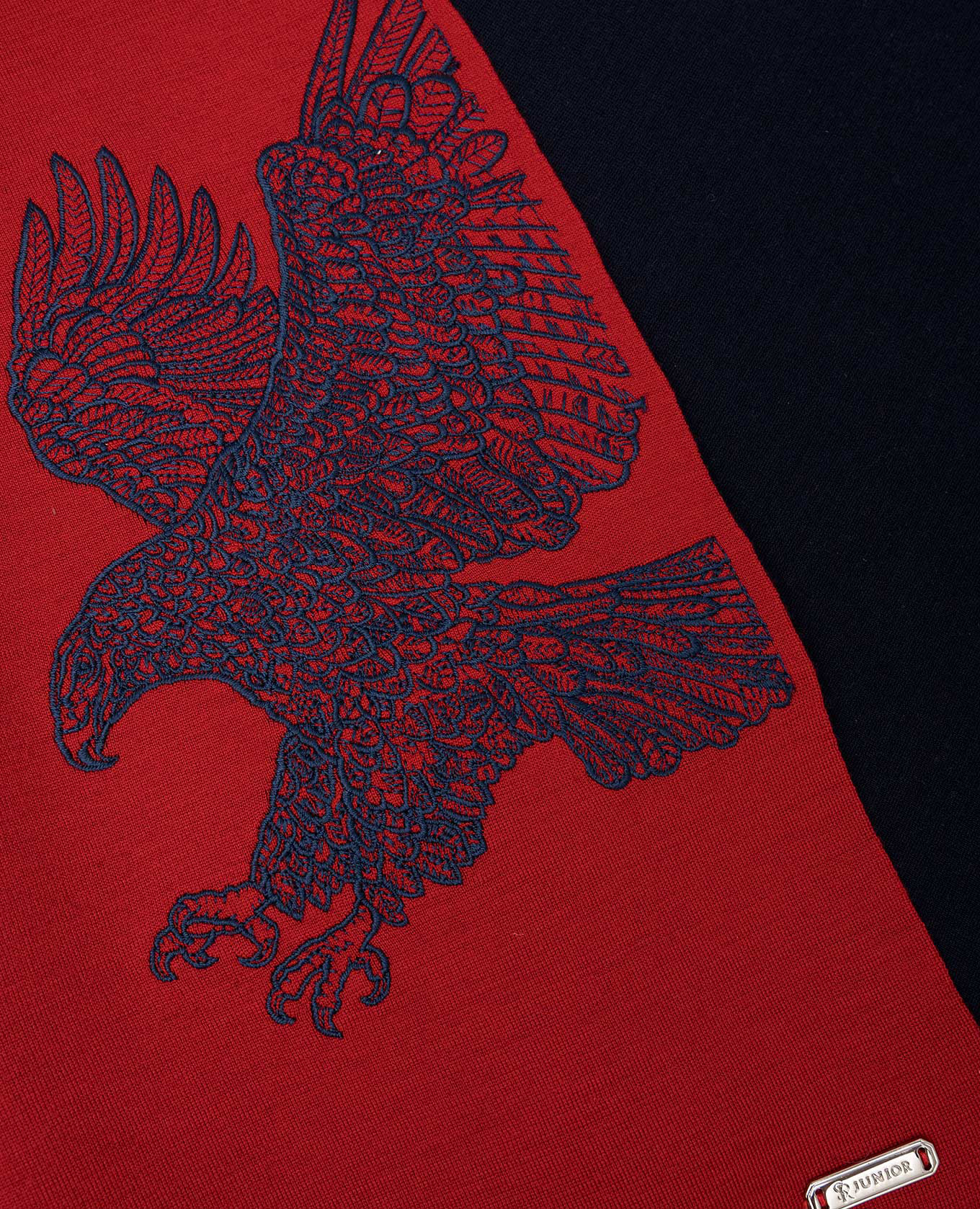 Children's red woolen scarf with logo embroidery Stefano Ricci 2