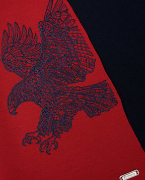 Stefano Ricci Children's red woolen scarf with logo embroidery KY02016SCIY18402