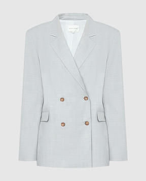 Lou Lou Studio DONAU gray double-breasted wool jacket DONAU