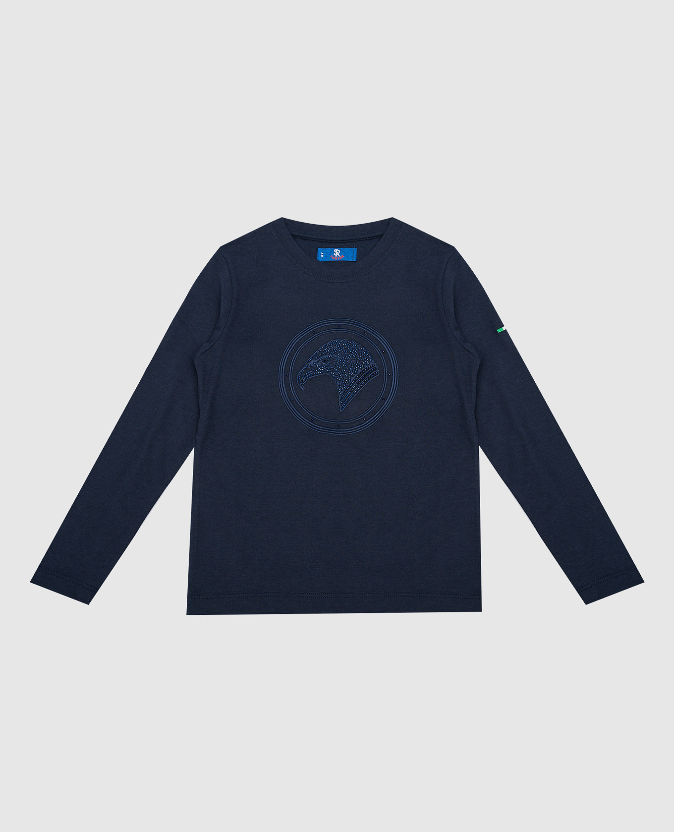 

Children's blue longsleeve with embroidery and crystals Stefano Ricci