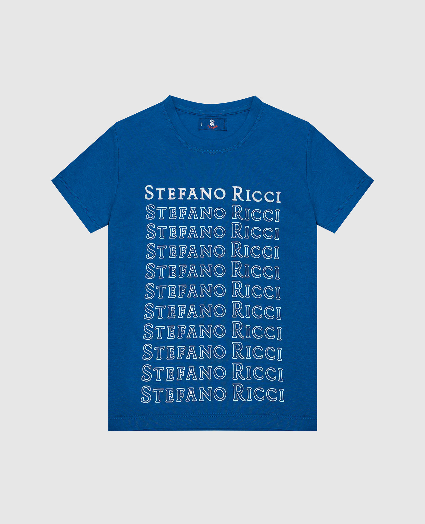 

Children's blue t-shirt with a logo Stefano Ricci