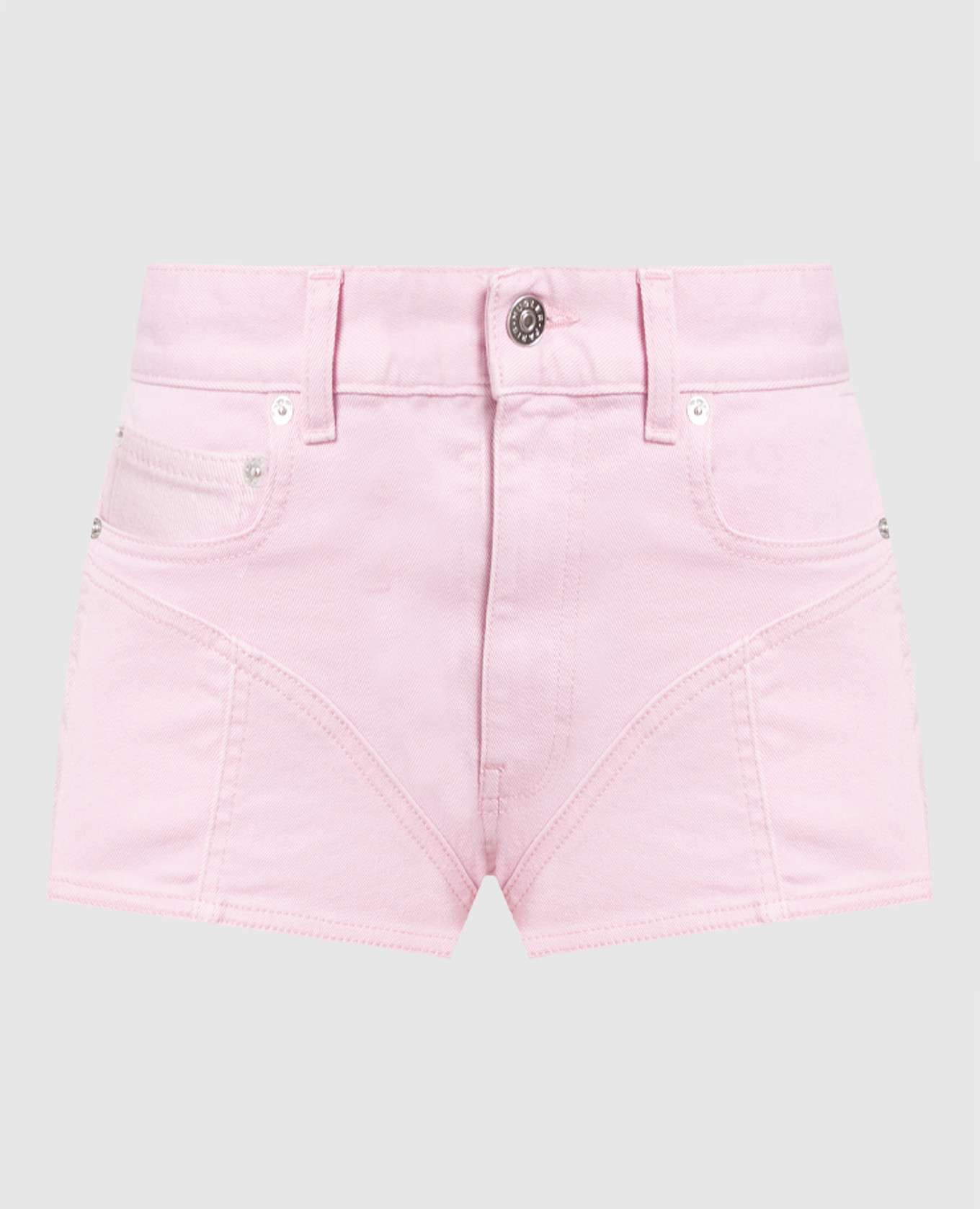 

Pink denim shorts with contrasting inserts Thierry Mugler