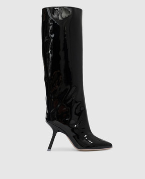 Sebastian Milano Cornelia 95 black patent leather boots SE1163