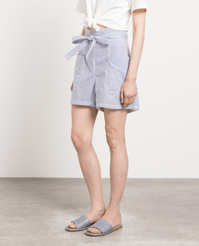 Philosophy di Lorenzo Serafini Blue striped shorts A03332158