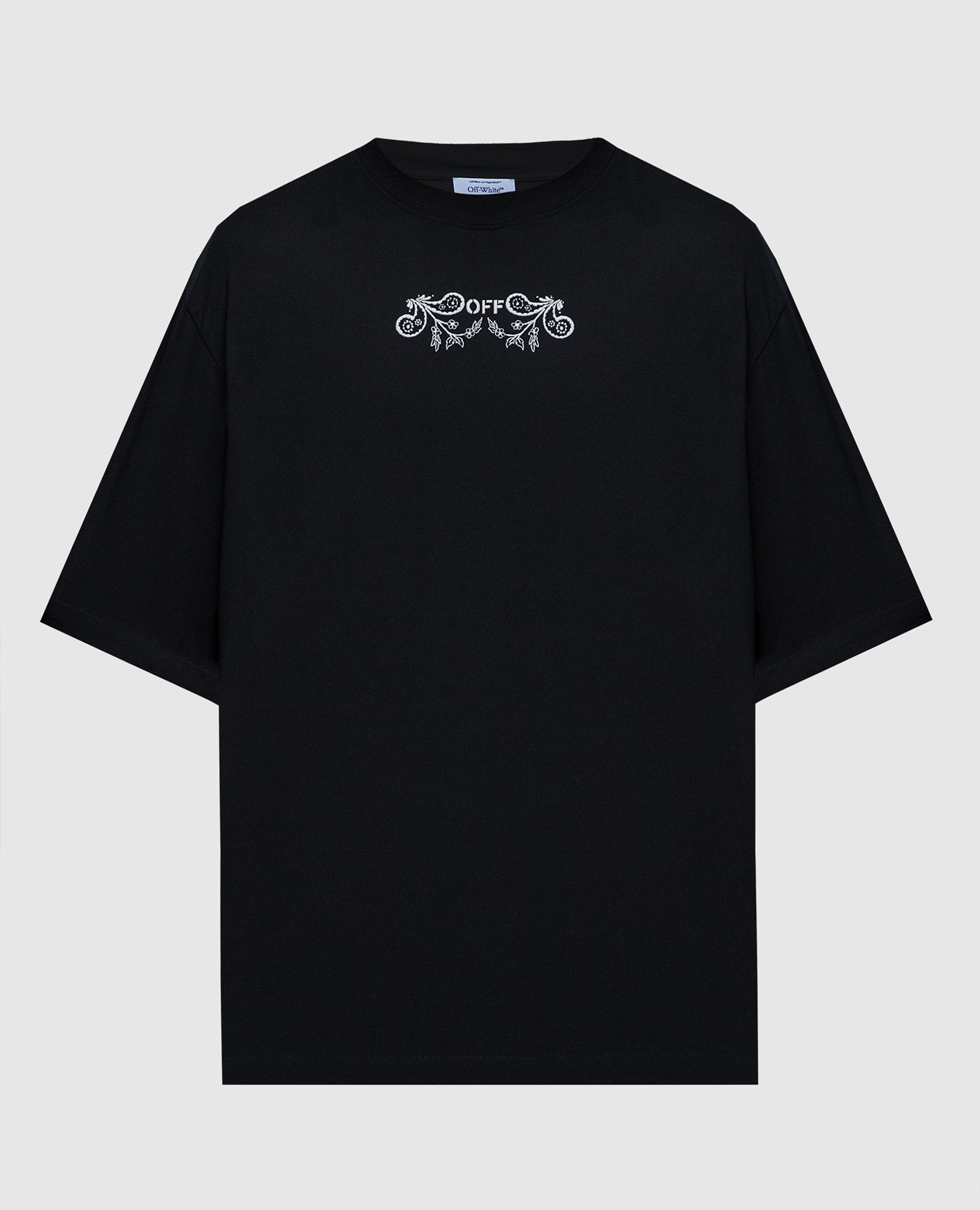 Off-White - Black Tattoo Bandana Arrow Skate T-Shirt with