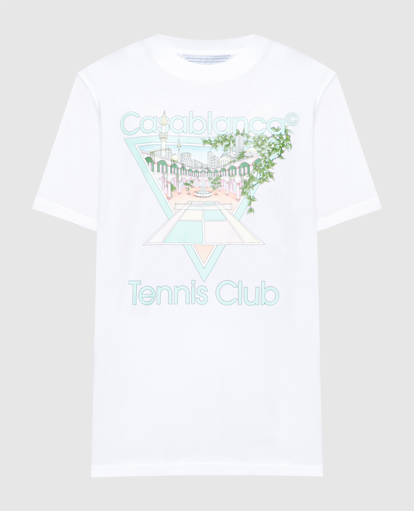 Casablanca - White Tennis Club Icon t-shirt in organic