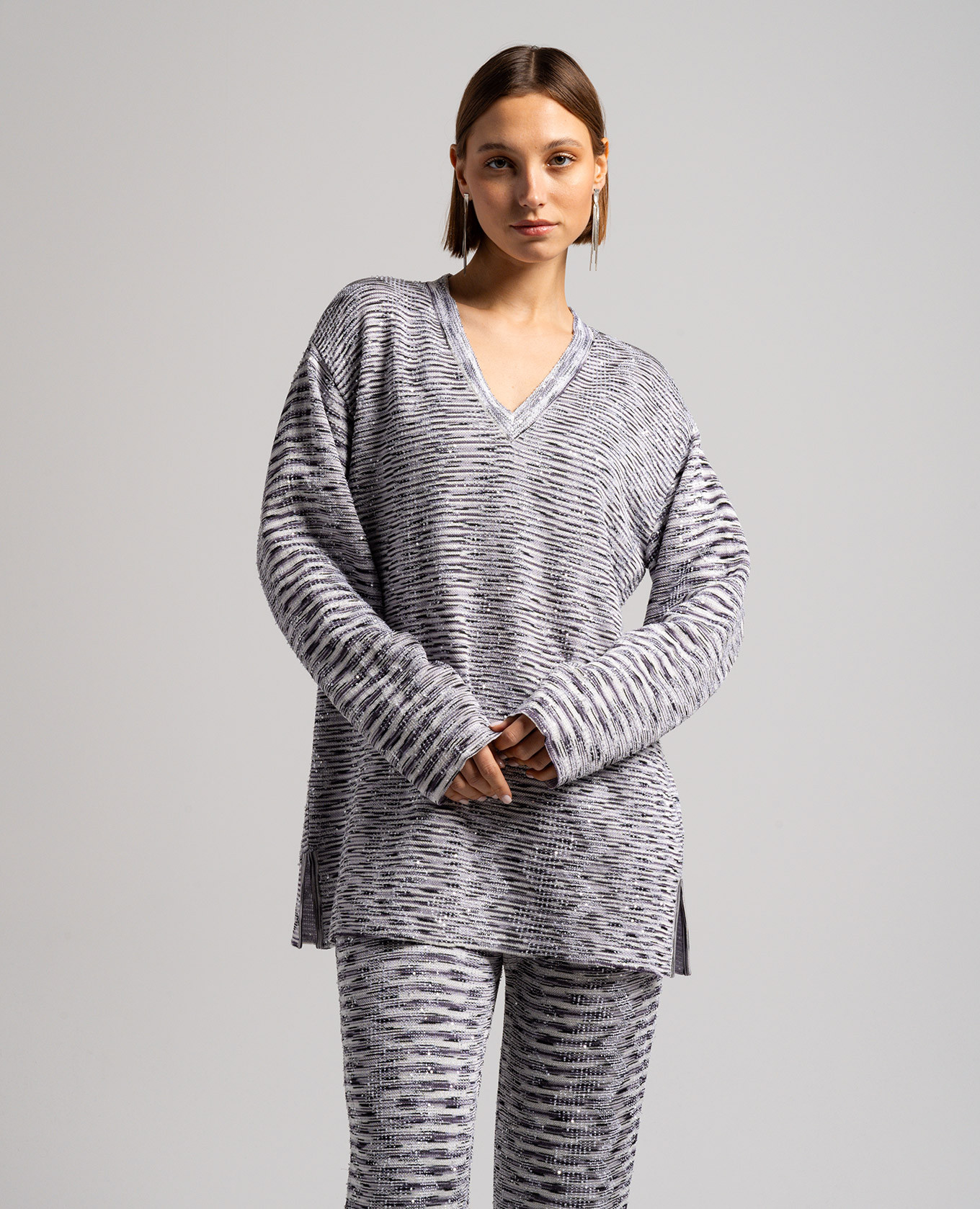 White striped pullover with sequins Missoni 3