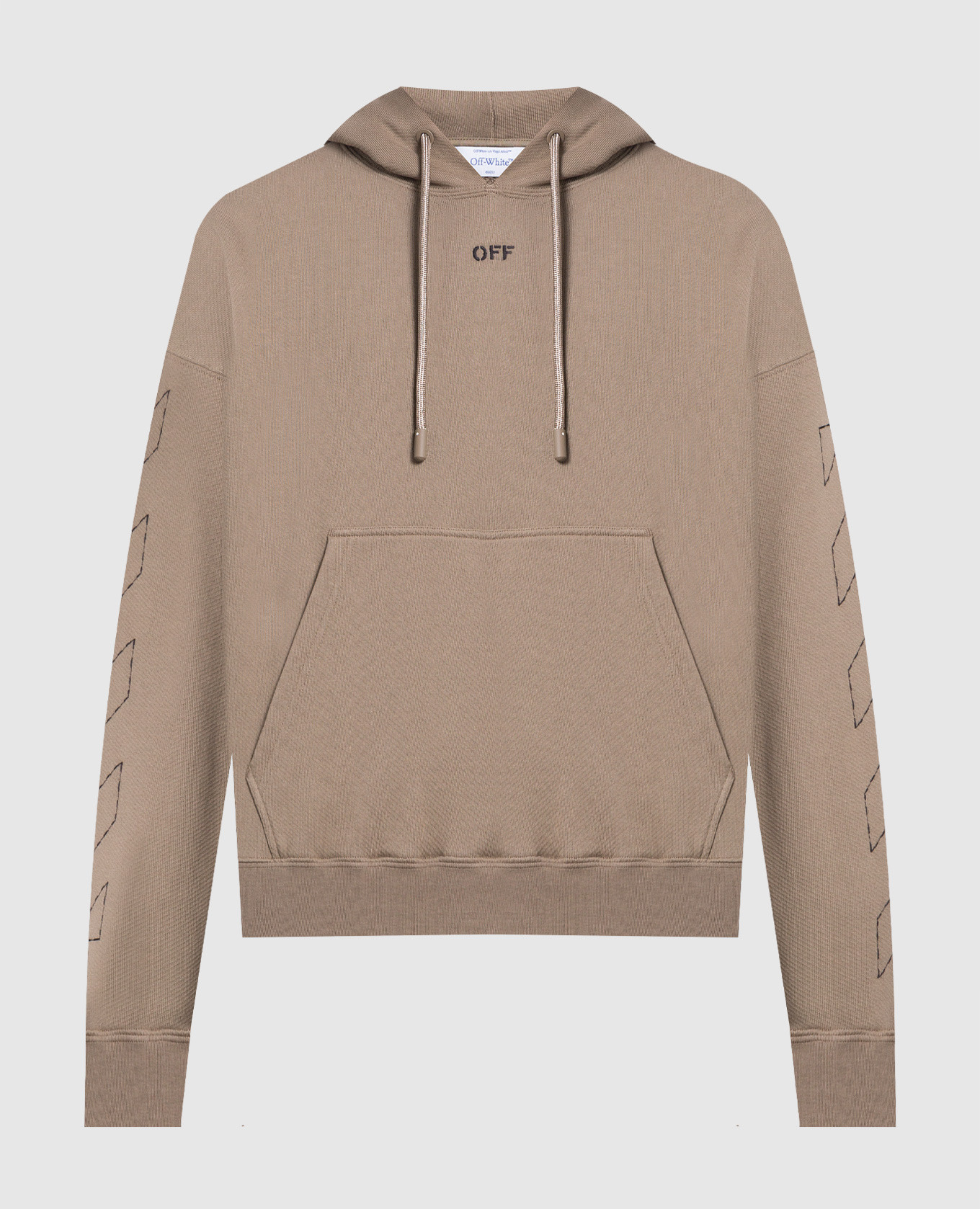 

Khaki hoodie with logo embroidery Off-White, Brown