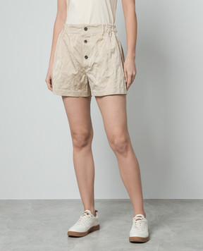 Gauchere Beige shorts with a reaper effect P12404040569