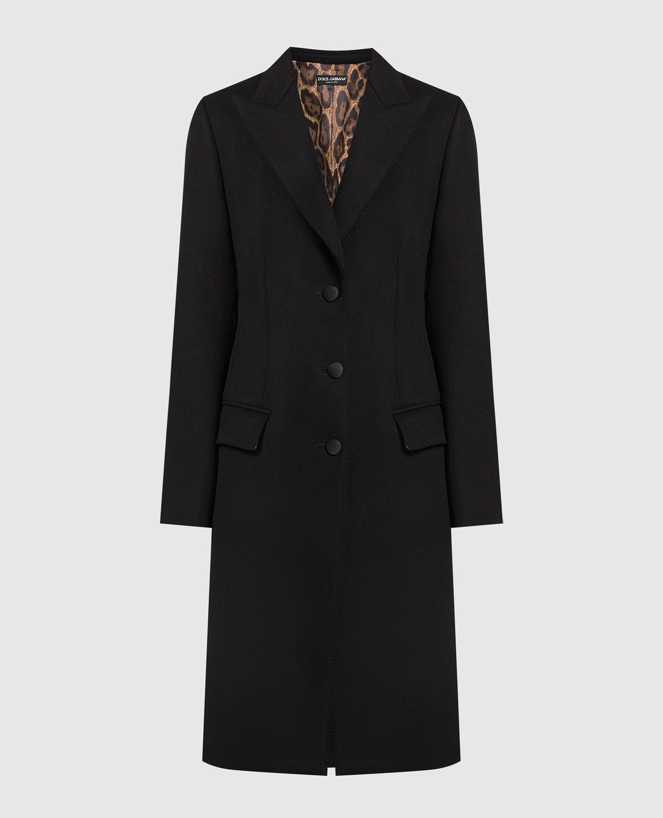 

Black wool and cashmere coat Dolce&Gabbana
