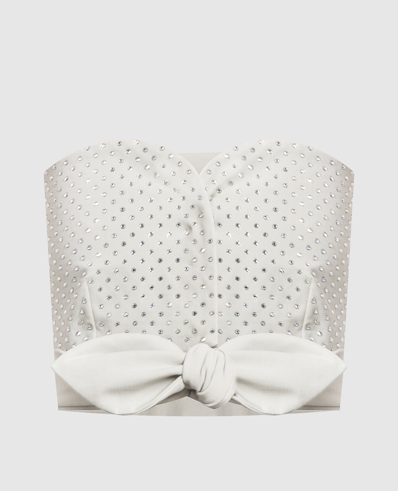 Gray top with Swarovski crystals Philosophy di Lorenzo Serafini