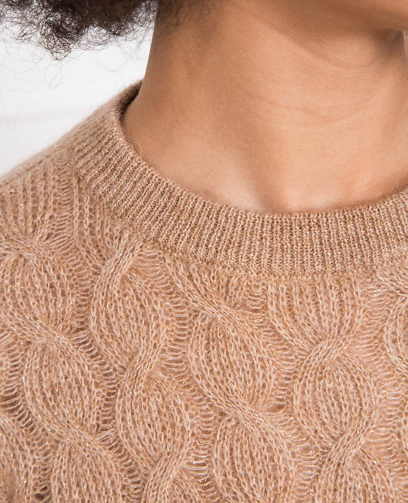 Brown sweater with lurex Brunello Cucinelli 5