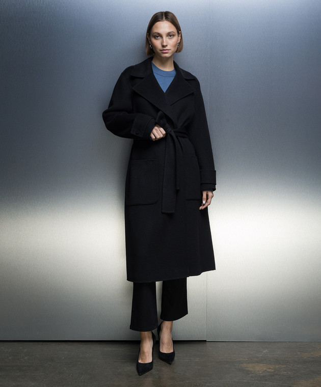 JOSEPH Black wool and cashmere double breasted Arline coat JF006837 buy with Lithuania delivery at Symbol