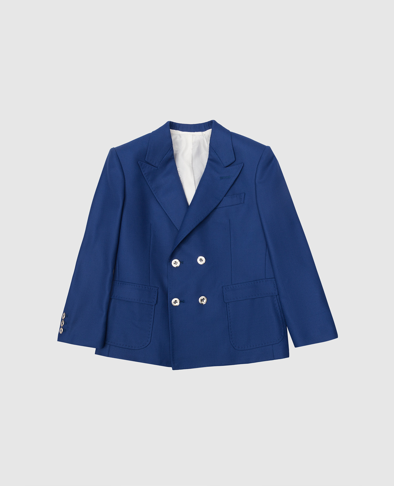 Children's double-breasted blue wool jacket stefano ricci
