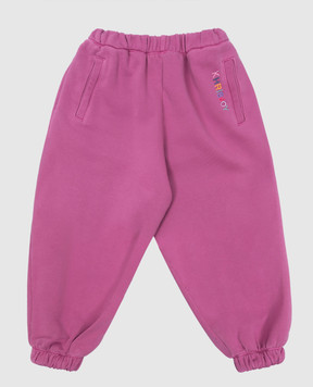 Khrisjoy Children's purple joggers with logo embroidery KT6P00F0132