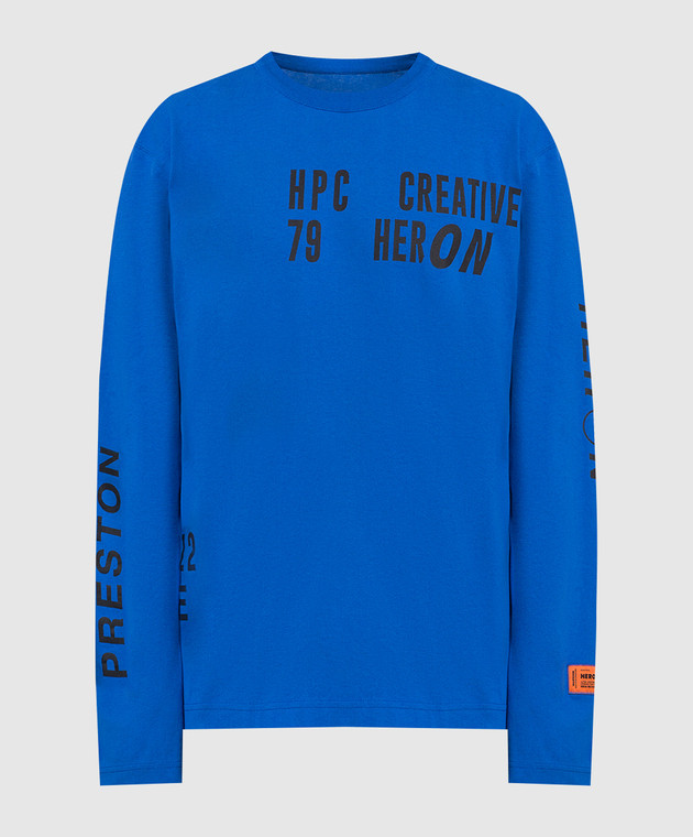 Heron Preston - Blue print long sleeve shirt HMAB026F22JER004