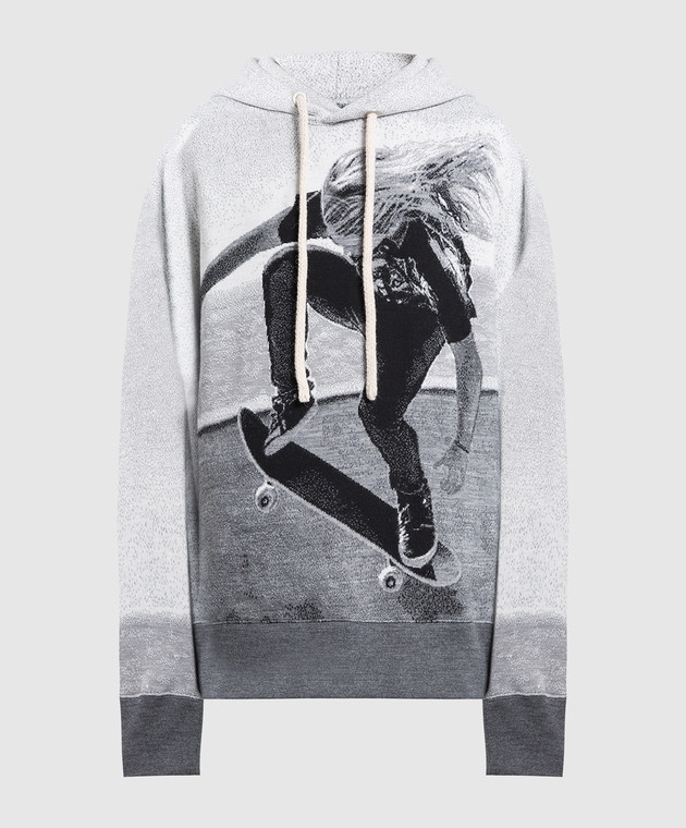 【関税無・国内発】 Palm Angels / Skater Graphic Hoodie Palm Angels - Gray Skater Graphic Hoodie PMHA055F22KNI001