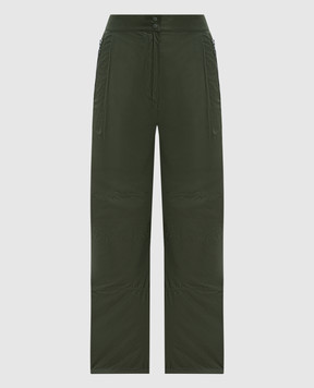 Moncler Green pants with logo 2A0001854AWA