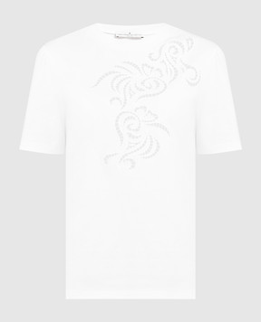 Ermanno Scervino White T-shirt with embroidery D422L317DUX