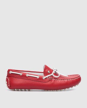 Stefano Ricci Children's red leather moccasins YRU02G8006SK