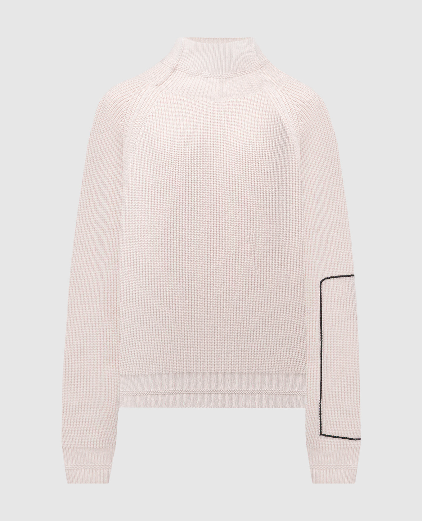 

Pink wool sweater with monogram logo embroidery Victoria Beckham, Розовый