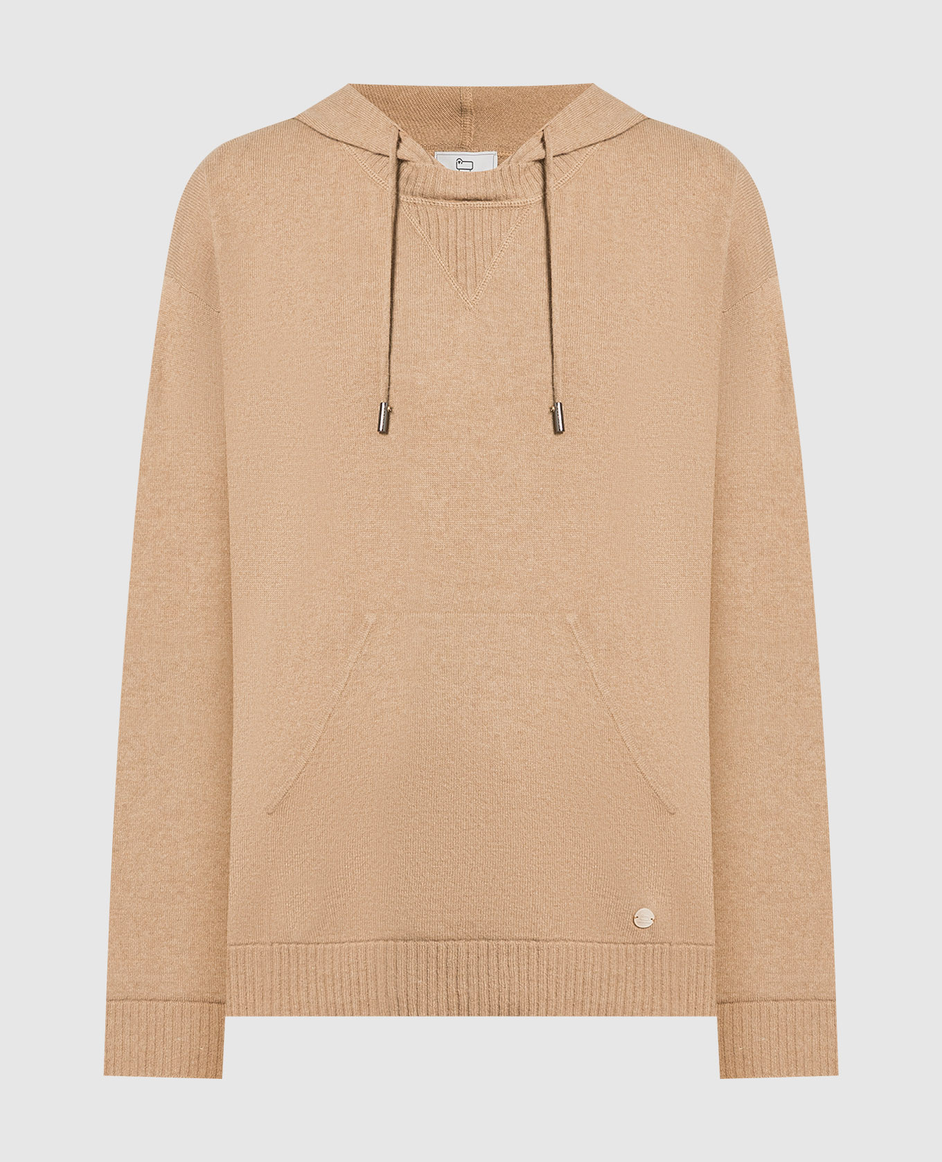 

Brown logo hoodie Woolrich, Beige