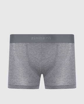 Zimmerli Pureness gray melange logo boxer briefs 7001343