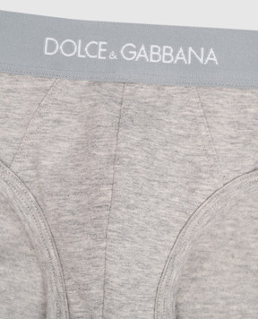 Dolce&Gabbana Children's set of gray briefs with a logo L4J700G7OCT