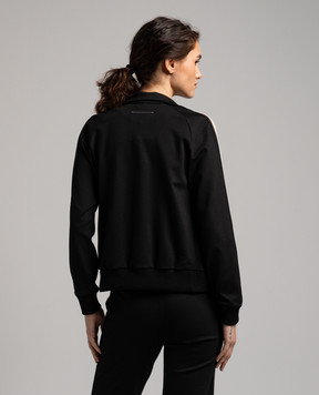 Maison Margiela MM6 Black sports jacket with logo embroidery S52HG0037S22600
