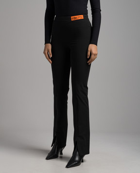 Heron Preston Black flared pants with zippers HWCO001F23FAB001