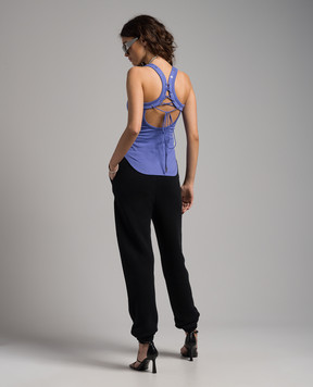 The Attico Purple top with logo 241WCT236J025