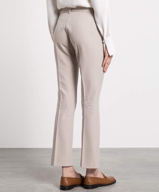 Max Mara Beige Viscose Flared Pants
