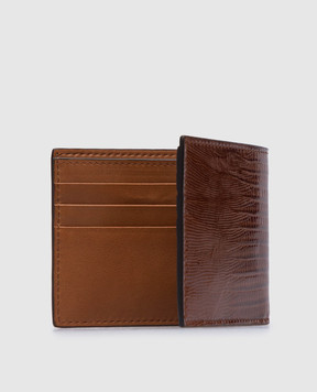 Brunello Cucinelli Brown leather cardholder MWAMU006